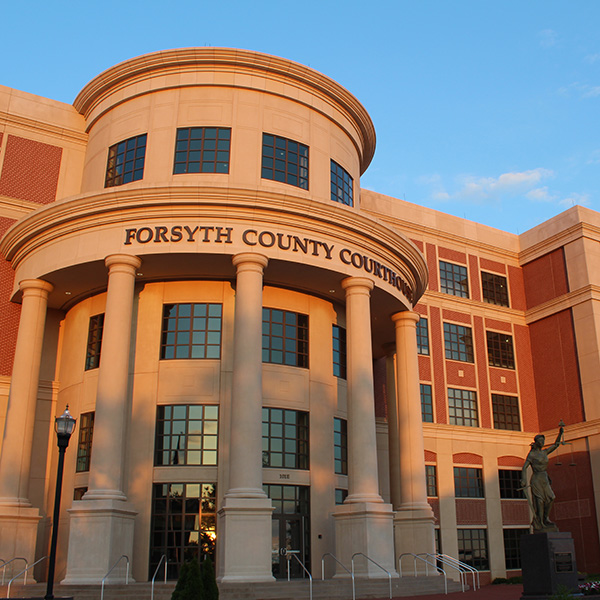 Front of Forsyth County Courthouse